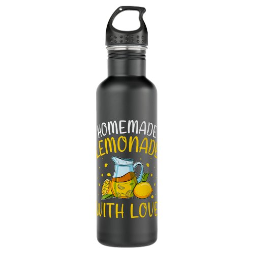 Homemade Lemonade with Love Fun Lemon Stand Juice  Stainless Steel Water Bottle