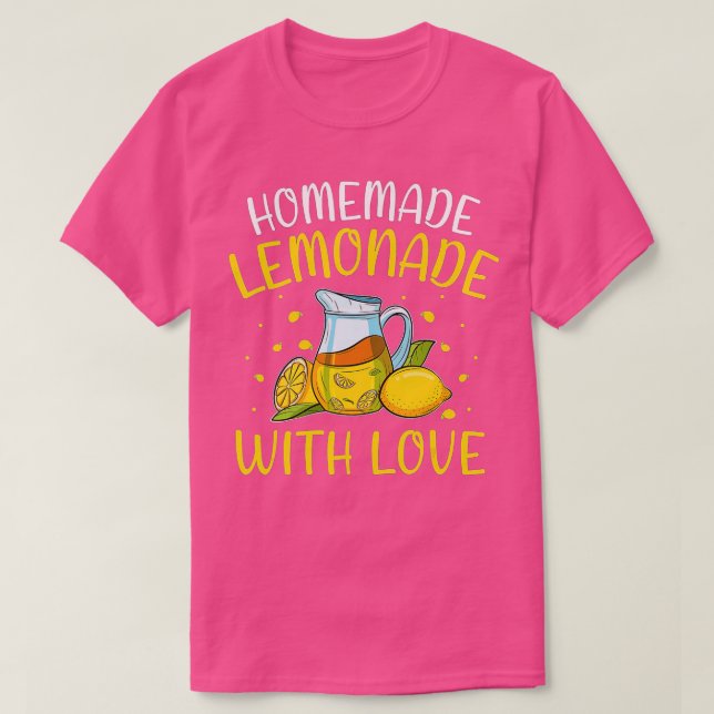 Homemade Lemonade with Love Fun Lemon Stand Juice  T-Shirt (Design Front)