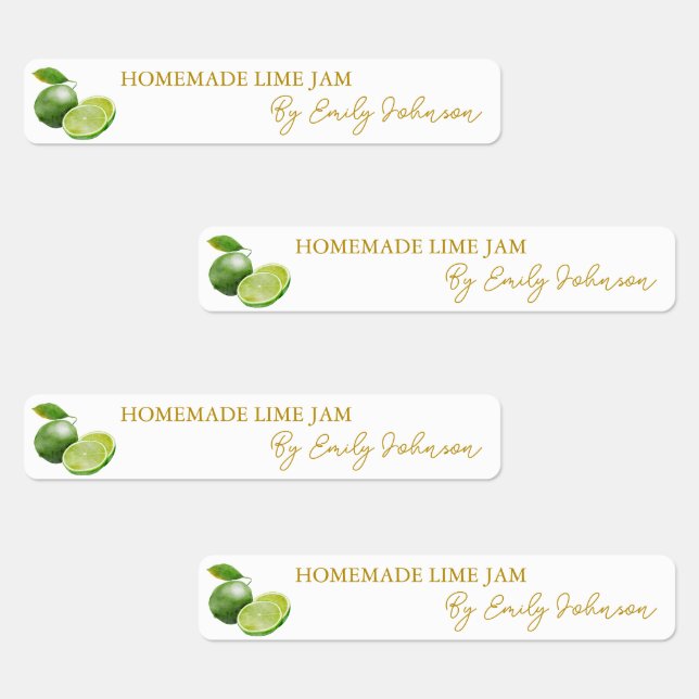 Homemade Lime Jam Thin Label (Group)