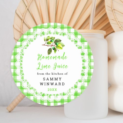 Homemade Lime Juice Drink Label