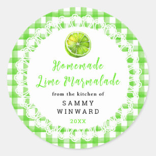 Homemade Lime Marmalade Canning Label