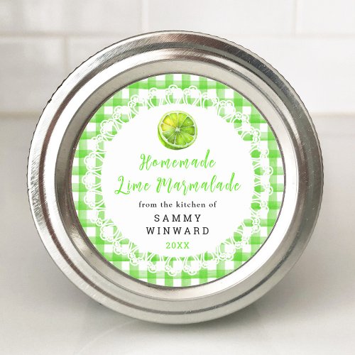 Homemade Lime Marmalade Canning Label