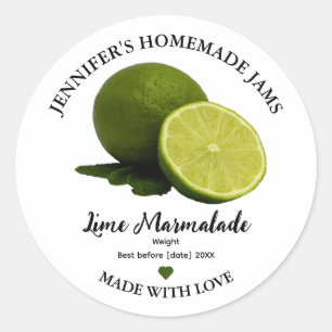 Homemade Lime Marmalade Jam Jar Label