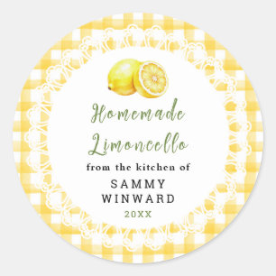Homemade Limoncello Bottle Label