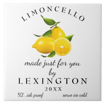 Homemade Limoncello  Ceramic Tile by hungaricanprincess at Zazzle