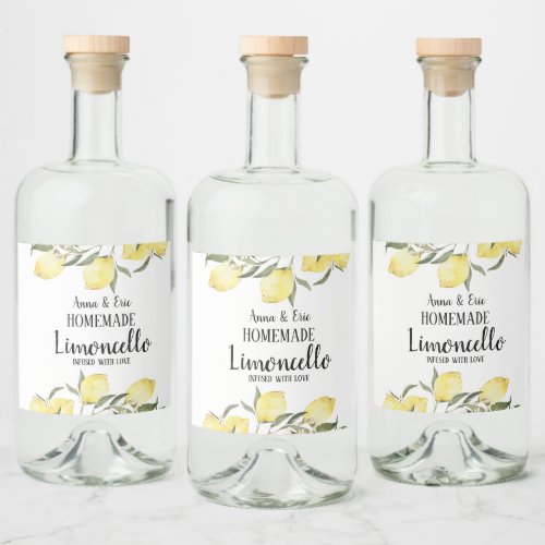 Homemade Limoncello Elegant Modern Wedding