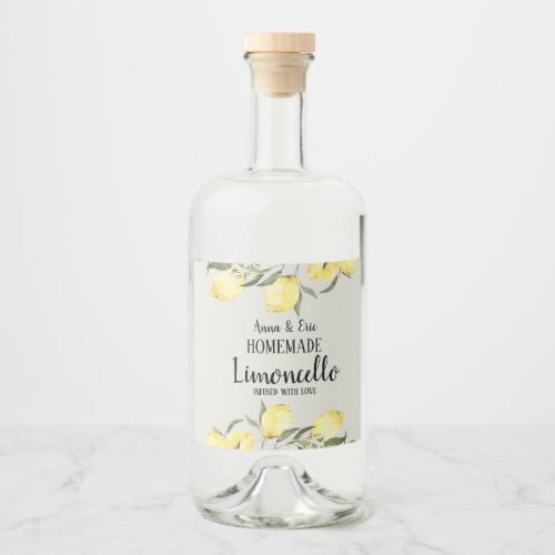 Homemade Limoncello Elegant Modern Wedding