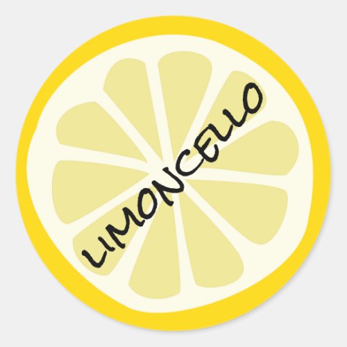 Homemade Limoncello Mason Jar Classic Round Sticker