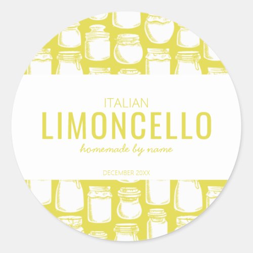 Homemade Limoncello Round Sticker