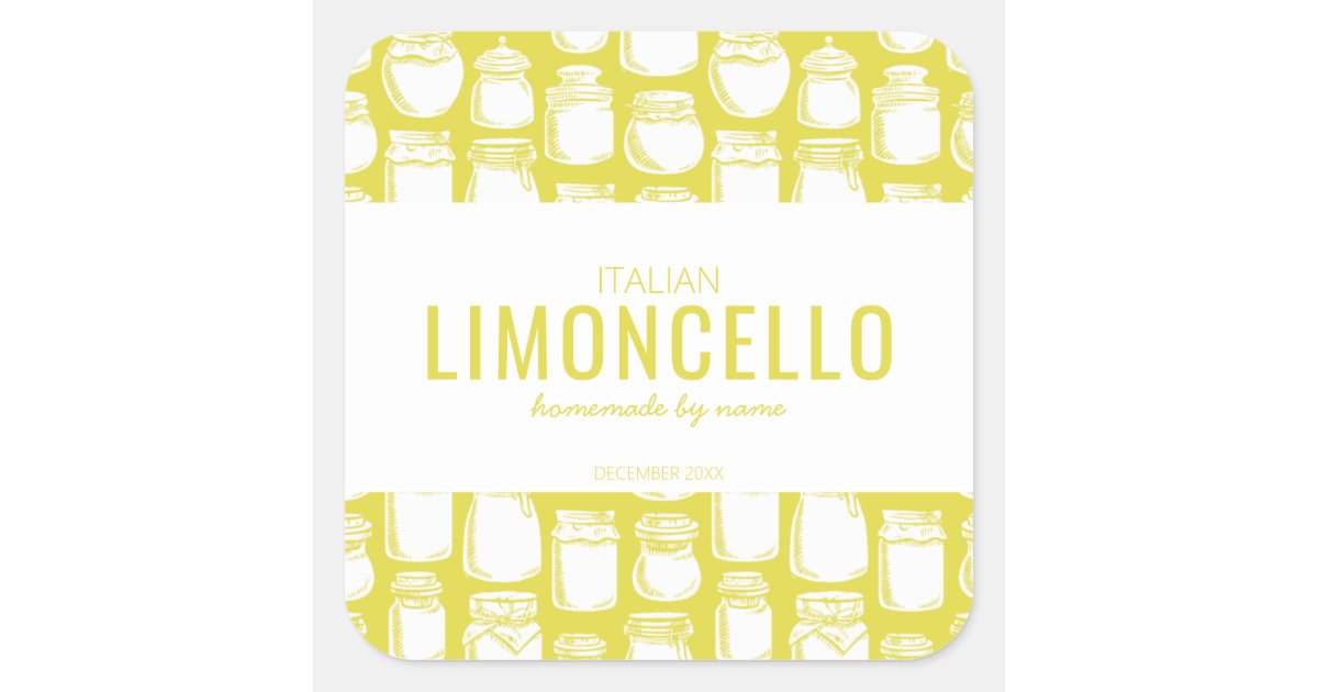 Homemade Limoncello Sticker Zazzle