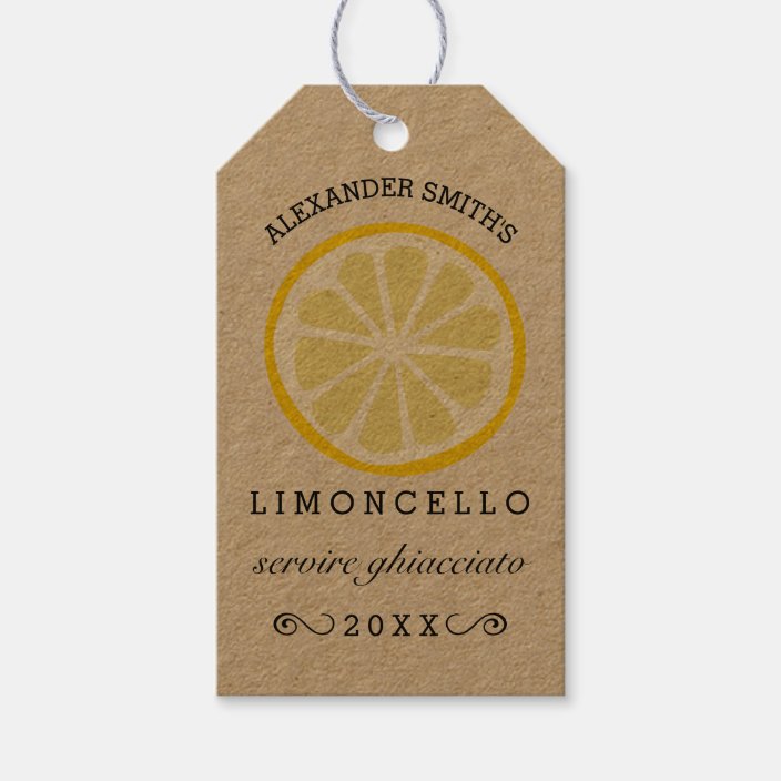 Homemade Limoncello Tag | Bottle | Zazzle.com