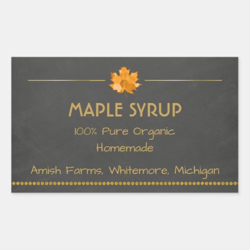 Homemade Maple Syrup Sticker for Jars