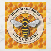 Homemade Mead Template Wine Bottle Label | Zazzle