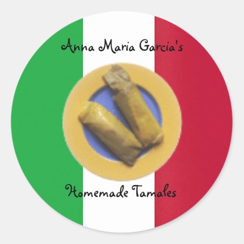 Homemade Mexican Tamales Recipe Label