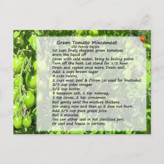 Homemade Mincemeat Recipe Postcard