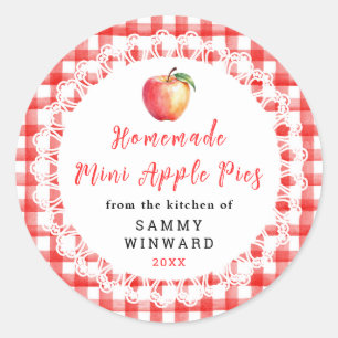 Homemade Mini Apple Pie Label