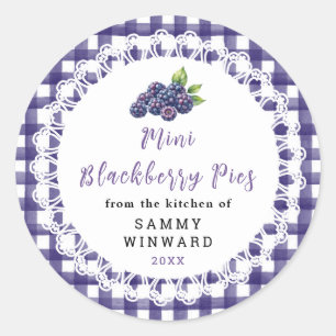Homemade Mini Blackberry Pie Label