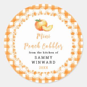 Homemade Mini Peach Cobbler Label