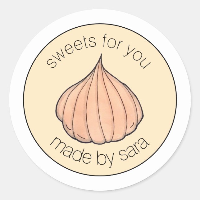 Homemade Modak Coconut Mithai Indian Sweet Classic Round Sticker (Front)