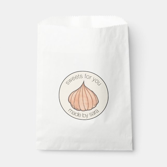 Homemade Modak Coconut Mithai Indian Sweet Favor Bag (Front)