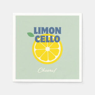 Homemade Modern Mint Limoncello Liquor  Napkins