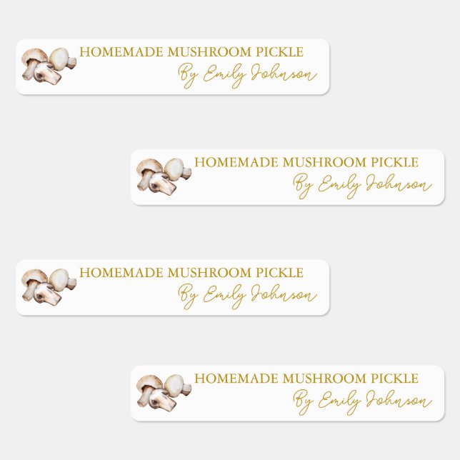 Homemade Mushroom Pickle Thin Label (Group)
