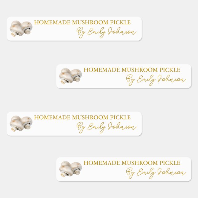 Homemade Mushroom Pickle Thin Label (Group)