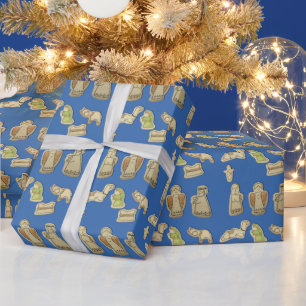 Homemade Nativity Cookie Wrapping Paper