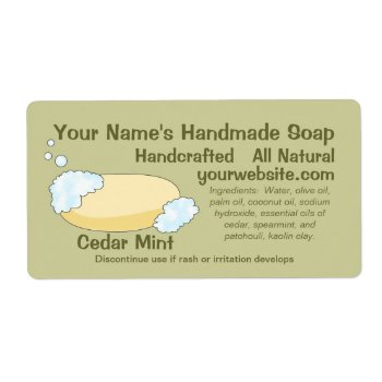 Homemade Natural Soap Labels Design Template by alinaspencil at Zazzle
