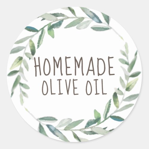 homemade Olive Oil Classic Round Sticker
