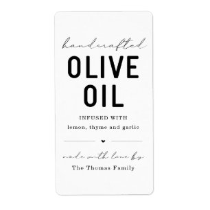 Homemade Olive Oil Label