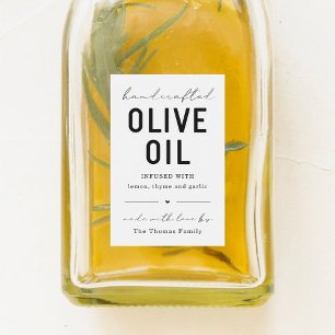 Homemade Olive Oil Waterproof Label