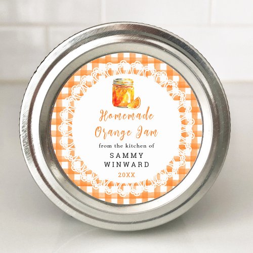 Homemade Orange Jam Canning Label
