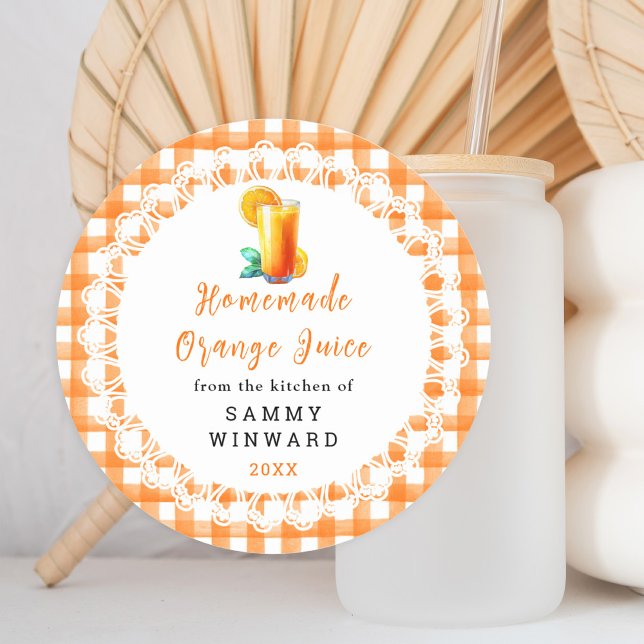 Homemade Orange Juice Drink Label (Creator Uploaded)
