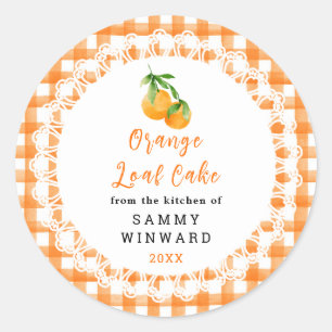 Homemade Orange Loaf Cake Label