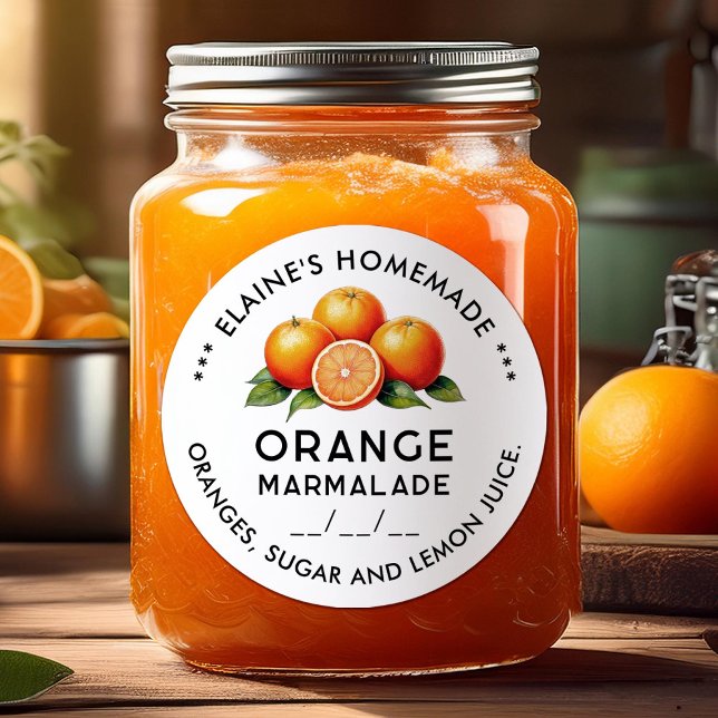 Homemade Orange marmalade canning sticker (Creator Uploaded)
