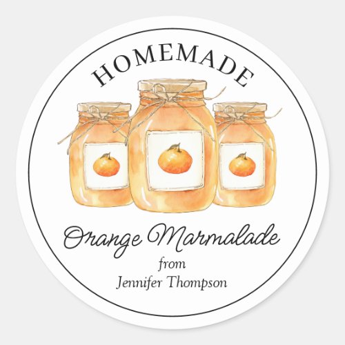 Homemade Orange Marmalade Canning Sticker
