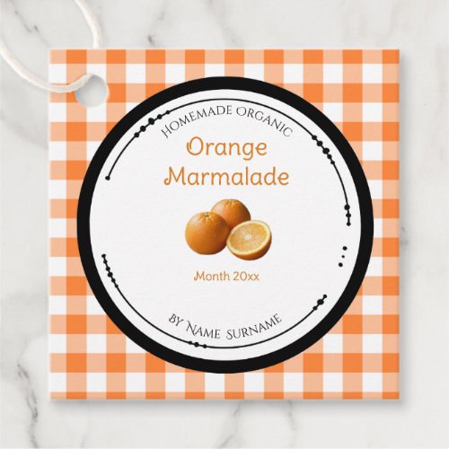Homemade Orange Marmalade Label With Ingredients