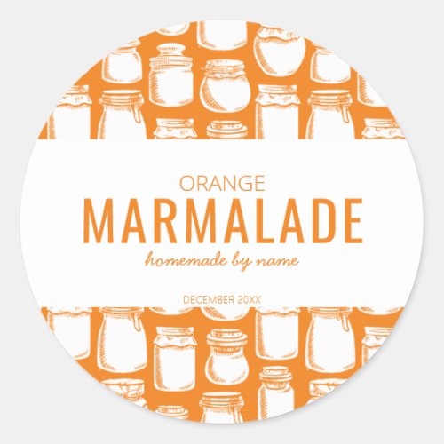 Homemade Orange Marmalade Round Sticker