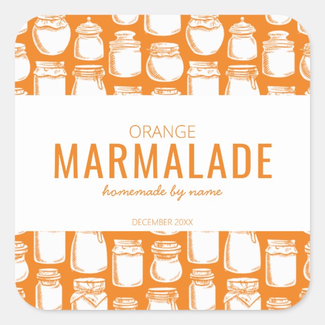 Homemade Orange Marmalade Sticker (Front)