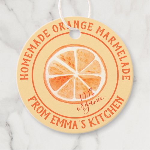 Homemade Orange Marmelade _ 100 Organic Favor Tags