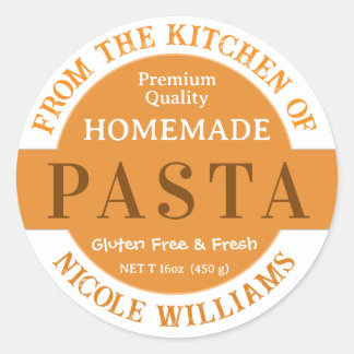 Homemade Pasta Custom Label Sticker