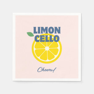 Homemade Pastel Pink Limoncello Liquor Napkins