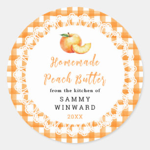 Homemade Peach Butter Jar Label