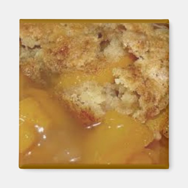 Homemade Peach Cobbler Magnet (Front)