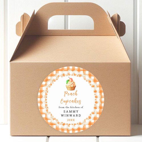 Homemade Peach Cupcakes Food Label