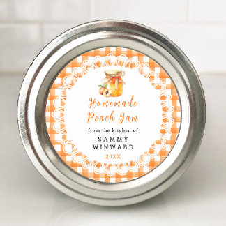 Homemade Peach Jam Canning Label