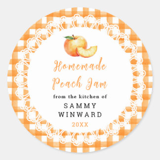 Homemade Peach Jam Jar Label
