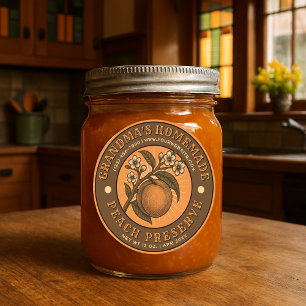 Homemade Peach Preserve Vintage Label Template