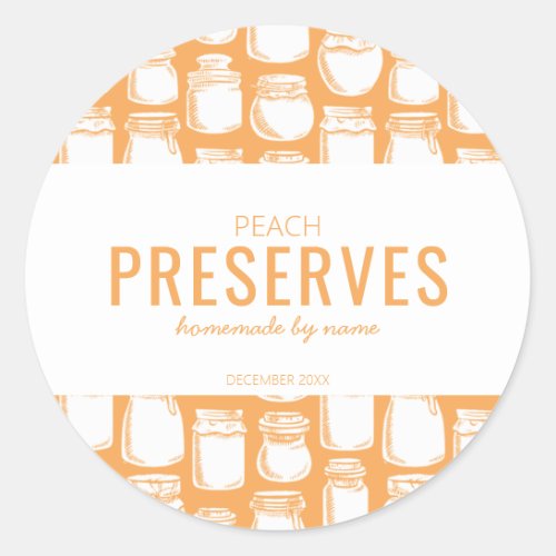 Homemade Peach Preserves  Round Sticker